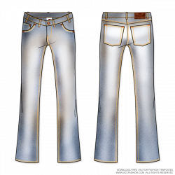 Mens-Boot-Cut-Denim-Jeans-Vector-Template | Technical Design ...
