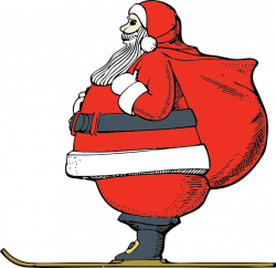 Skiing Santa Clip Art at Clker.com - vector clip art online, royalty ...