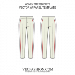 Women Tapered Pants Template | Template