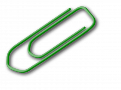 Clipart - green paperclip