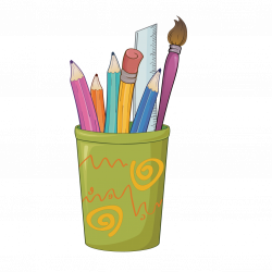 Paper Colored pencil Drawing Clip art - Cartoon school supplies 1276 ...
