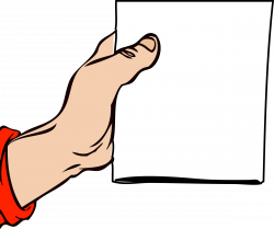 Clipart - hand holding brochure