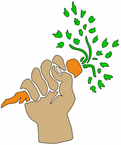 OnlineLabels Clip Art - Hand Holding Carrot