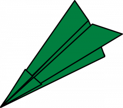 Green Paper Plane Clip Art at Clker.com - vector clip art online ...