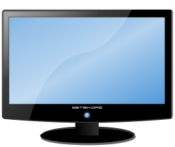 OnlineLabels Clip Art - LCD Widescreen Monitor