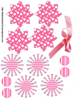 Pink Flower 1 | cajas pape,carton,moldesplantillas | Pinterest ...