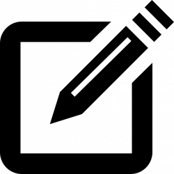 Edit Interface Symbol Of A Pencil On A Square Outline Paper Svg Png ...