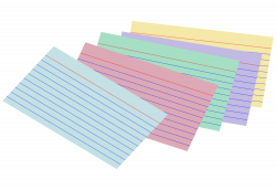 OnlineLabels Clip Art - Stack Of Colored Index Cards