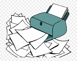 Save Paper Cliparts - Cartoon Printer With Paper - Png ...