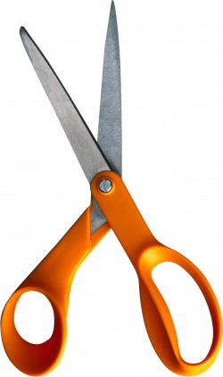 Orange Paper Scissors transparent PNG - StickPNG