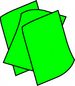 Clipart - Stack of Green Paper