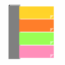 Clipart - Remixed: Sticky Notes Assorted.