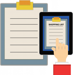 Clipart - Shopping List Clipboard Tablet