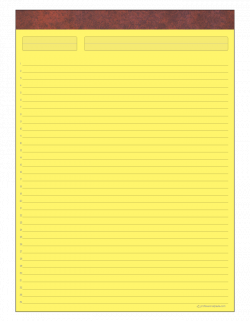 yellow lined paper template | datariouruguay