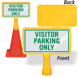 Visitor Parking Only ConeBoss Sign, SKU - CB-1013