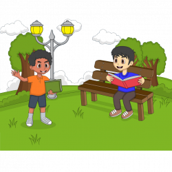 Royalty-free Reading Clip art - Cartoon park Chendu 1024*1024 ...