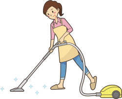 OnlineLabels Clip Art - Woman Vacuuming