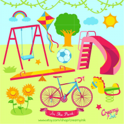 Playground Digital Vector Clip art / Play Time Clipart ...
