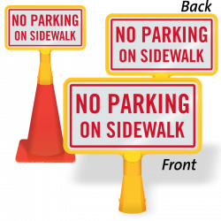 No Parking on Sidewalk Signs