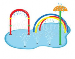 Splash Pad Clip Art, Cute Digital Clipart, Water Park Clip ...