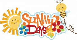 Sunny Days SVG scrapbook title sun svg file bee svg file flower svg ...