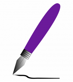 Feather Pen Clip Art - Purple Pen Clipart Transparent Free ...