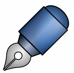 Clipart - Blue fontain pen