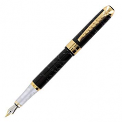 Luxury Jinhao 250 Calligraphy Faountain Pen Black and Golden Clip Art Pen