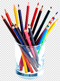 Pencil colors in clear glass jar, Colored pencil, Color ...