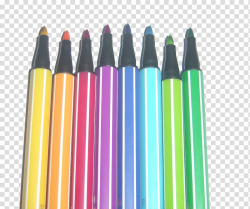School, assorted color pens transparent background PNG ...