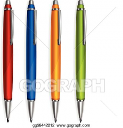 Vector Stock - Color pens. Clipart Illustration gg58442212 ...