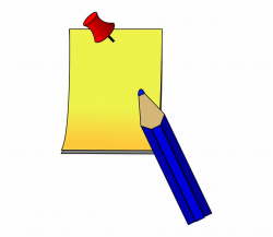 Pen And Paper Clipart - Post It Note Animated, Transparent ...