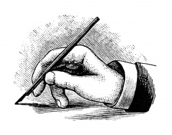 Hand Writing with Pen Clip Art - Old Design Shop Blog