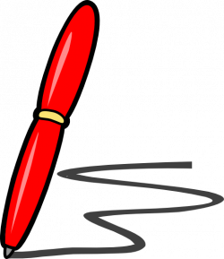 Red pen clipart - Clipartix