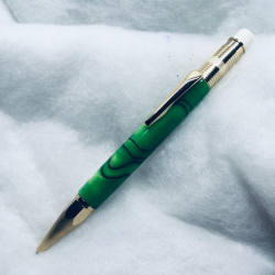 * 2 mm Green with Black Swirl Acrylic Mechanical Pencil - Horner's Hand  Turned Fountain Pens
