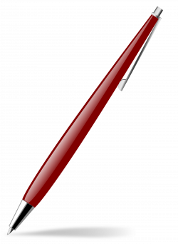 Clipart - red glossy pen