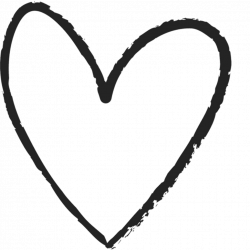 doodle heart black handdrawn pen drawn scribble lovefre...