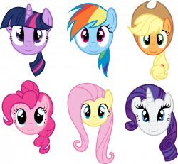 Main Six Faces | My little pony | Pinterest | Face, Pony and Pony party