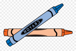 Clipart Of Implement, Crayon Two And 2 Pen - Png Download ...