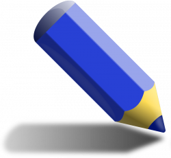 Clipart - Blue pencil