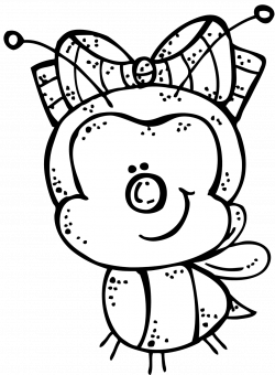 Melonheadz clipart boy with pencil black and white collection