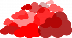 Clouds clipart red - Pencil and in color clouds clipart red