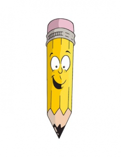 Cartoon Pencil and Eraser ClipArt