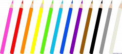 Colored Pencils Set Of 12 Clip Art - Sweet Clip Art