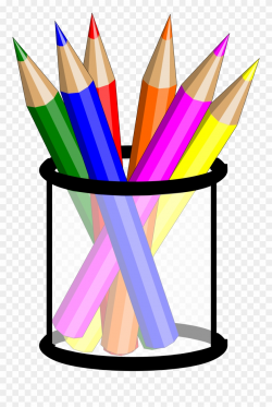 Pencil Cup Clip Art - Coloured Pencils Clip Art - Png ...