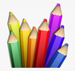 School Clipart, Coloured Pencils, Belles Images, - Pencil ...