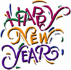 New Year clipart special - Pencil and in color new year clipart special