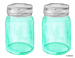 Mason Jar clipart teal - Pencil and in color mason jar clipart teal