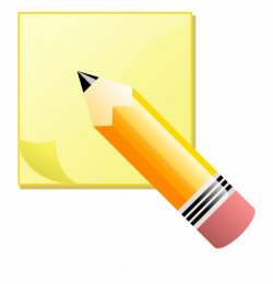 Pad Clipart Pencil - Write On A Sticky Note {#87301} - Pngtube