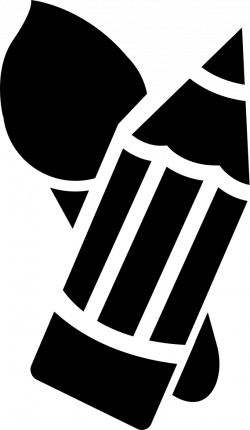 Pencil And Paintbrush Svg Png Icon Free Download (#67929 ...